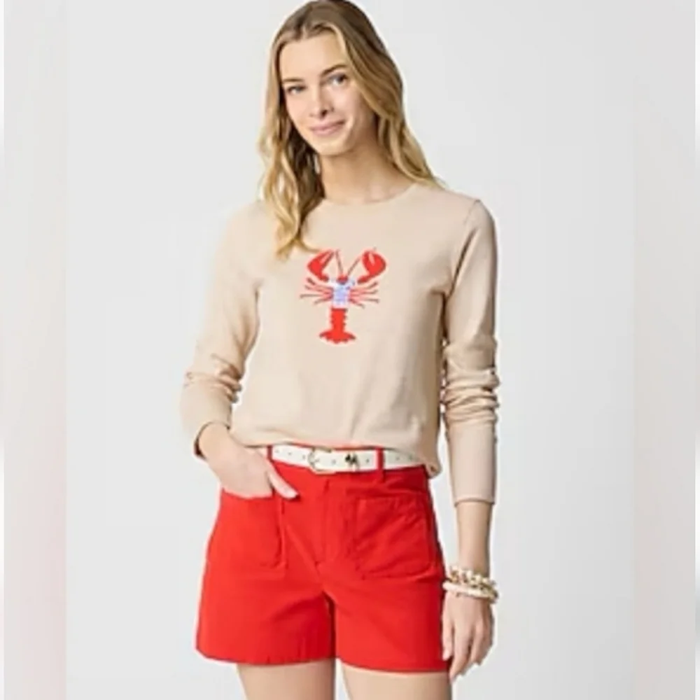J. Crew Factory Lobster Teddie Sweater - beige - Picture 1 of 11
